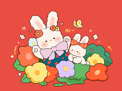 【原创插画】- 兔兔的秘密花园