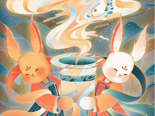 兔年插画（四）——魔术帽