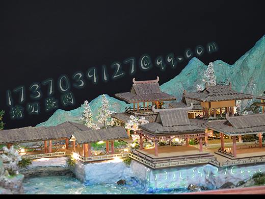 仇英《九成宫图》景观微缩模型