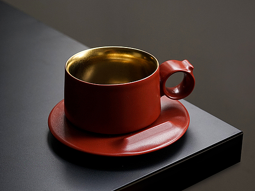 电商摄影 飞形物 Ring cup指环杯 复古故宫色