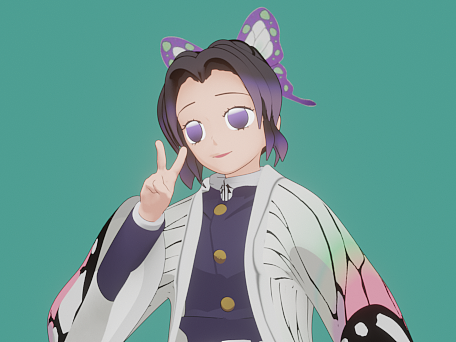 浅浅的做一下蝴蝶忍-二刺猿渲染