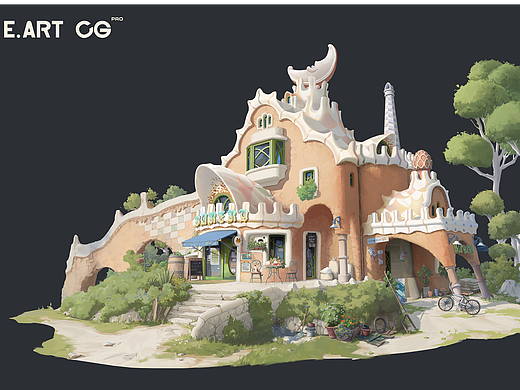 场景设计学员作品分享|海岛面包坊