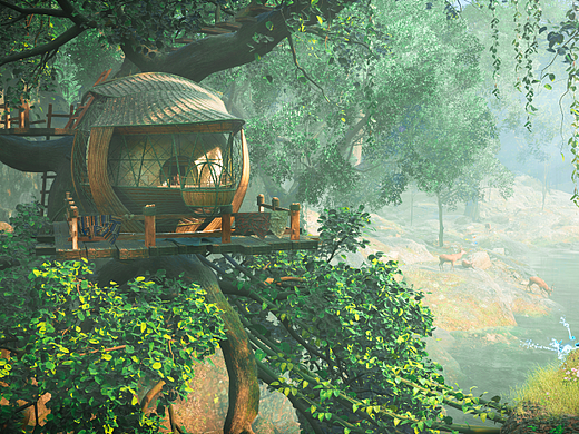 精灵小屋 | 第二届瑞云渲染动画创作大赛（个人主页-ZNjQzNTIwNDA=） - 动画/影视 - 站酷设计师小鬼丫丫原创素材 - 站酷ZCOOL