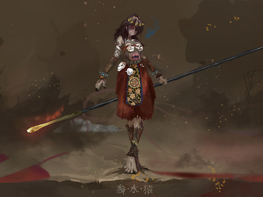 《28星宿之参水猿》怪物角色设计美宣图