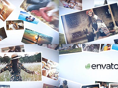 AE模板|优雅动态照片标志LOGO展示动效动画创意片头