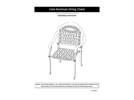 PG090205CL03SZ00-户外铸铝椅子-说明书220117-QL（个人主页-ZNTk2NzQzMzY=） - 其他 - 站酷设计师Z876110772原创素材 - 站酷ZCOOL
