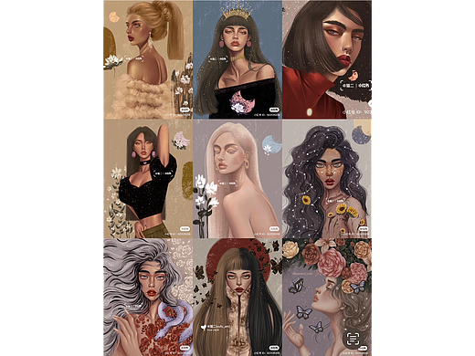 复古插画 复古女孩 原创插画