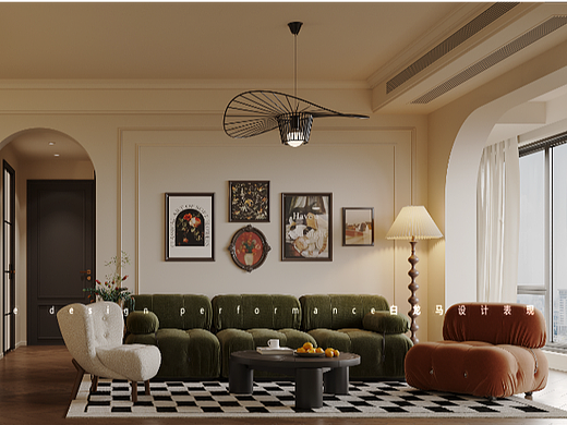 美式复古-白龙马效果图