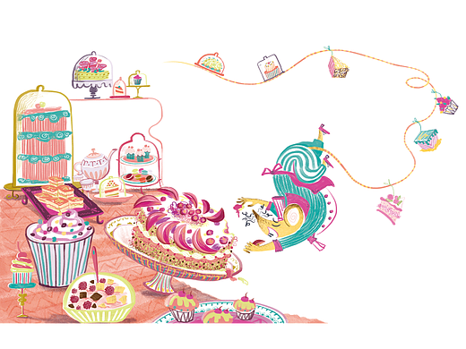 老鼠和蛋糕（（個(gè)人主頁(yè)-ZNTk4MDUwNDA=） - 兒童插畫(huà) - 站酷設(shè)計(jì)師涂曼璐原創(chuàng)素材 - 站酷ZCOOL