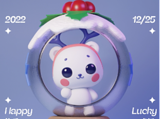 blender練習(xí)記錄——送給遠(yuǎn)方寶貝的圣誕節(jié)（個(gè)人主頁-ZNjM0NDE2ODg=） - 字體/字形 - 站酷設(shè)計(jì)師會(huì)飛的招財(cái)貓?jiān)瓌?chuàng)素材 - 站酷ZCOOL