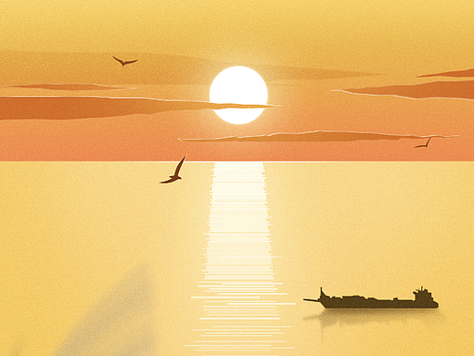 2023旅行日记插画明信片