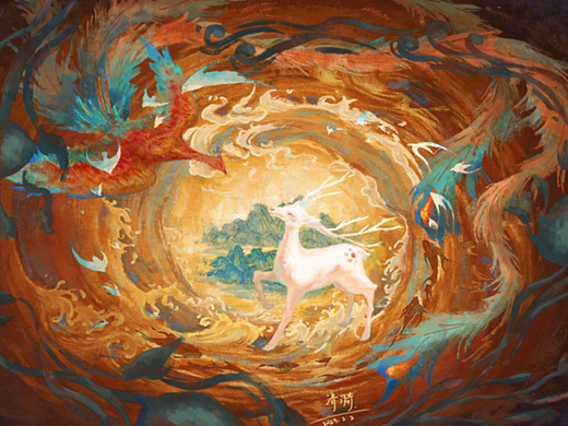 摸鱼日常~九色鹿