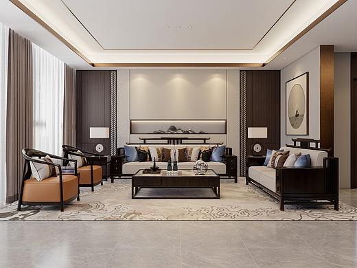 RANG | 新中式别墅客餐厅门厅茶室