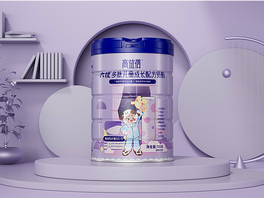 高益蓓-六优多肽儿童成长配方奶粉（个人主页-ZNjczNzc4ODQ=） - 包装 - 站酷设计师言旬创意设计原创素材 - 站酷ZCOOL