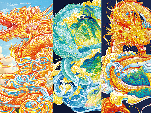 辰龙-系列插画