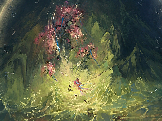 桃源仙境（個人主頁-ZNjQ5NTI0MDA=） - 商業(yè)插畫 - 站酷設(shè)計(jì)師二二二二二君原創(chuàng)素材 - 站酷ZCOOL