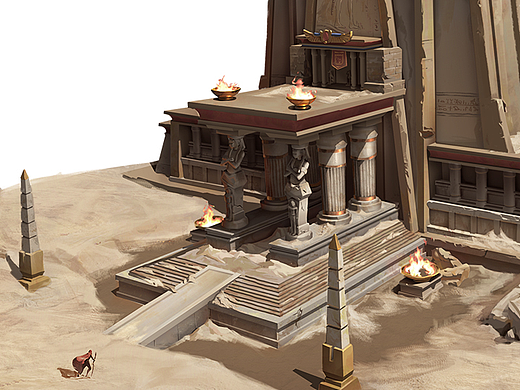 Egyptian temple（个人主页-ZNjQ3Nzc4Mjg=） - 游戏原画 - 站酷设计师ZbinOOo原创素材 - 站酷ZCOOL