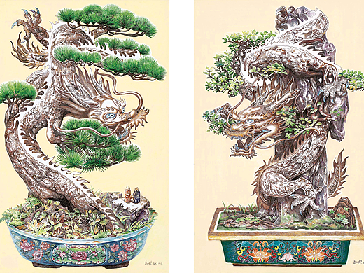 赵娜作品：《青松》&《开山》