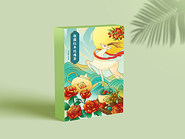 花茶插画包装-桂圆红枣玫瑰茶