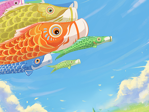 夏天的感觉星亮绘画art53鲤鱼旗顾九v呀团子zhangshu6626鲤鱼旗