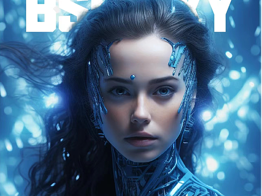 Midjourney 训练 - 蓝色机械女