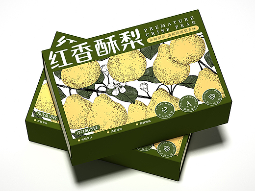酥梨包装盒设计