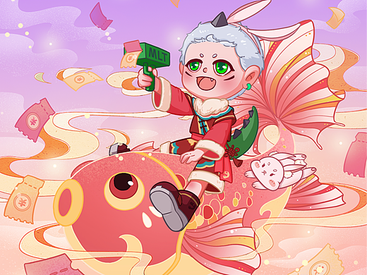 雪饱小图 | 小龙新年贺图&甜点妹妹