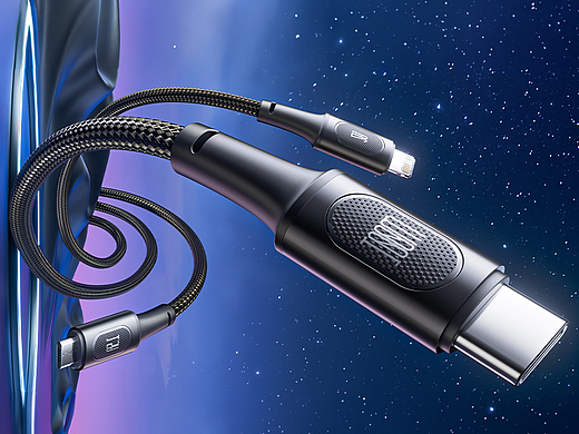 100W超级快充三合一数据线