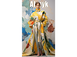 关键词 分享一组油画彩色服装展示