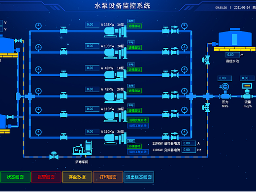 水泵设备组态监控系统
