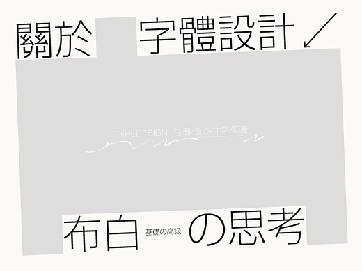 关于字体设计中布白的思考