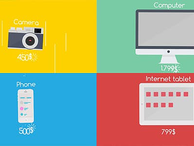 AE模板|多彩独特动态网上促销活动动画图标展示片头