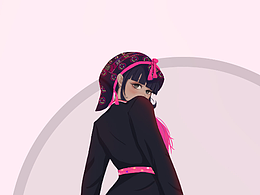 海南苗族女孩动漫角色设计