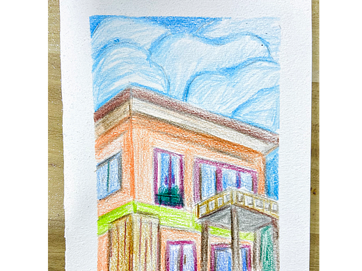 #速写实验室 day17-三点透视（街道）