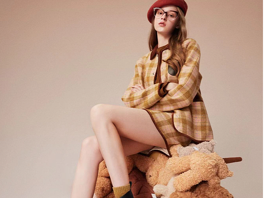 天美意复古美式少女感lookbook拍摄