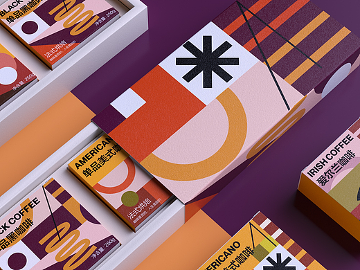 一组咖啡包装
