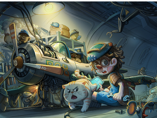 《秘密基地》插画绘制过程~