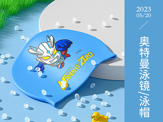 奥特曼儿童泳镜/泳帽 详情页x2