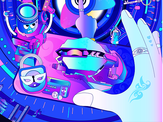 触觉X触动赛博朋克 | 2022X创意潮流插画 