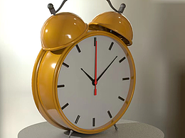 C4D闹钟建模渲染