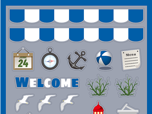航海主题贴纸