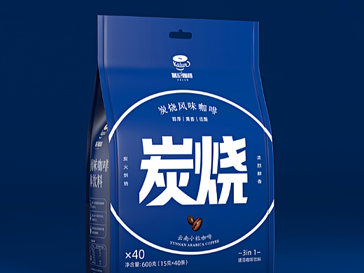 拿铁咖啡-炭烧咖啡-精品咖啡-蓝山咖啡-火麒麟包装设计