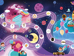 去年给武汉阿斯顿帕克教育科技画的科学游戏贴纸