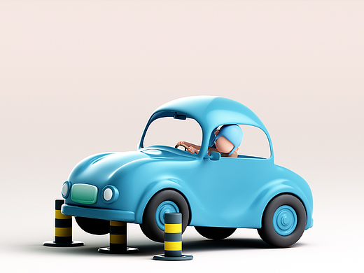 原创 3D人物与卡通汽车