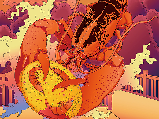 （特色美食之乡）传统特色美食插画系列-海报