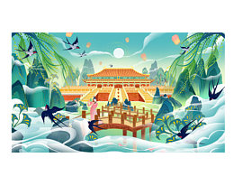 中国风插画/北京/原创