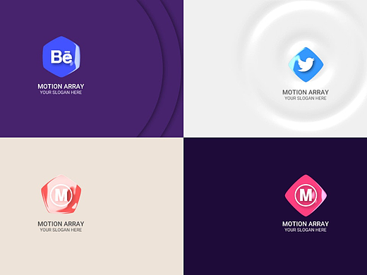 PR模板 | 移动流畅线条显示标志LOGO标识展示包