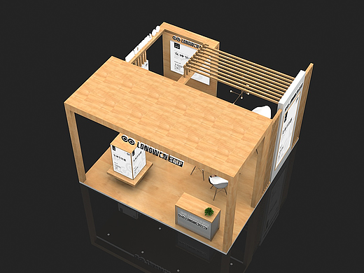 纹绣艺术展位3D设计效果图
