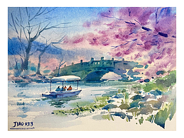 水彩风景 ——【春 日】