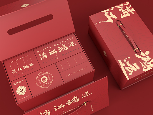 满江鸿运蒸碗礼盒包装设计